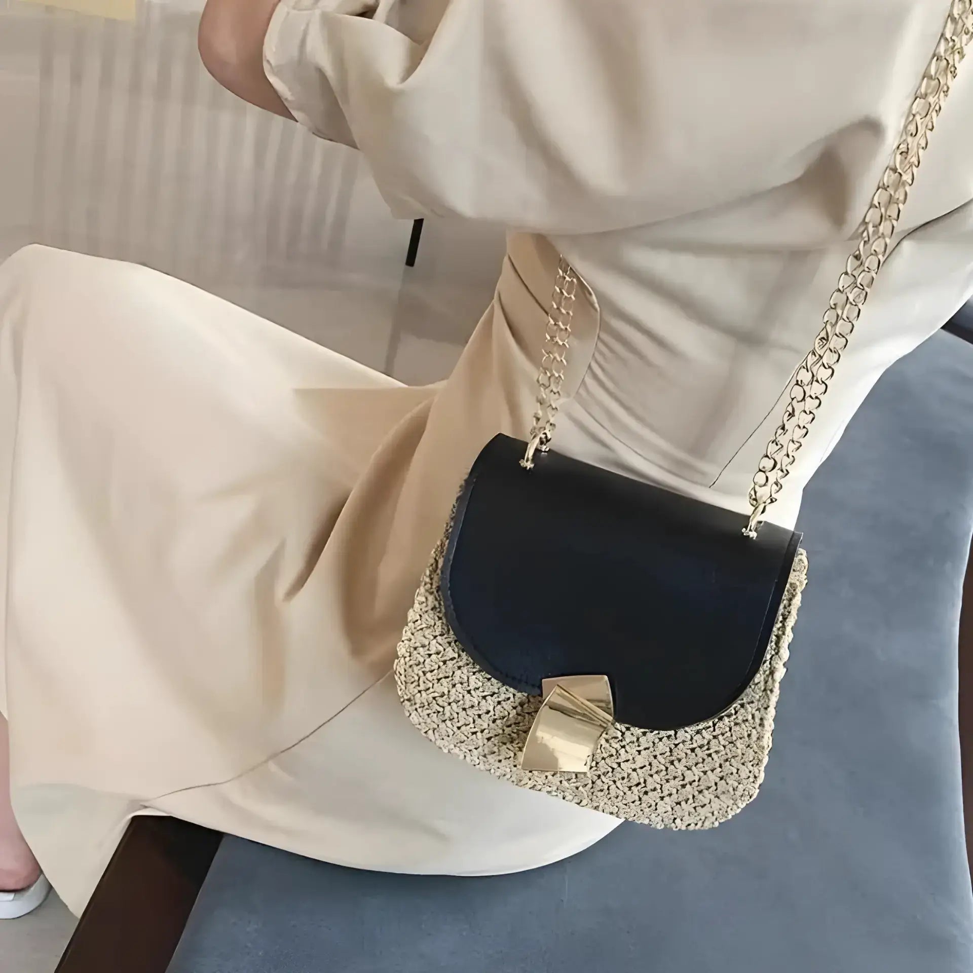 Handwoven Rattan Straw Handmade Shoulder Bag