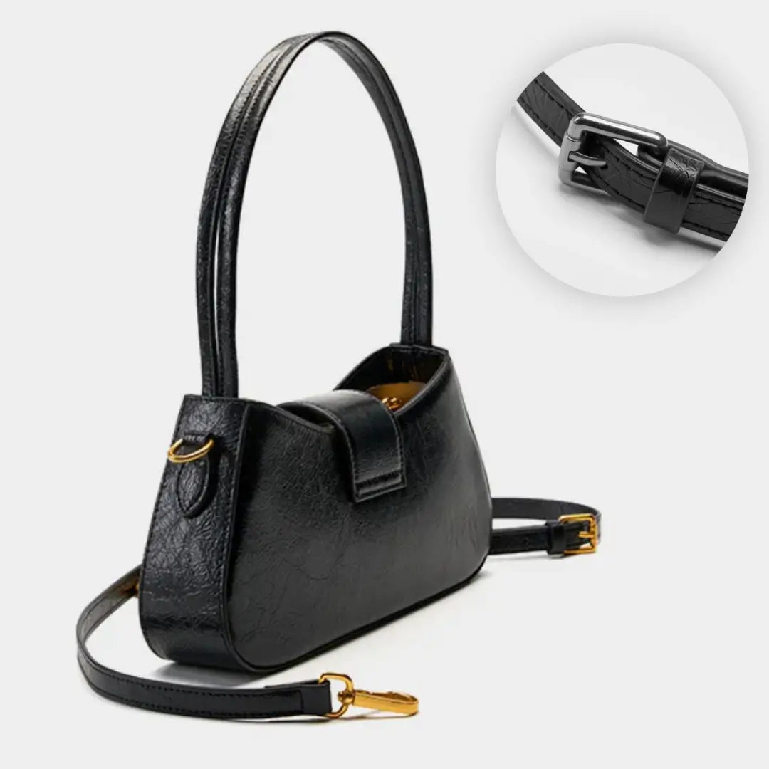 Baguette Leather Bag French Style Versatile Crossbody Shoulder Bag