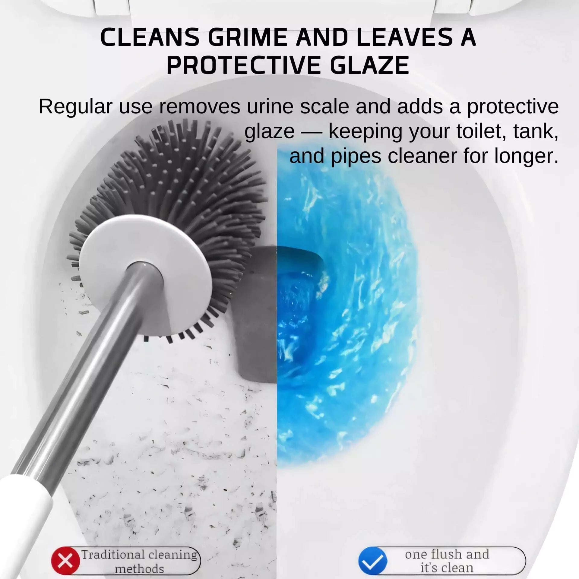 Automatic Toilet Bowl Cleaner for Tank Installation with Refill Bottle