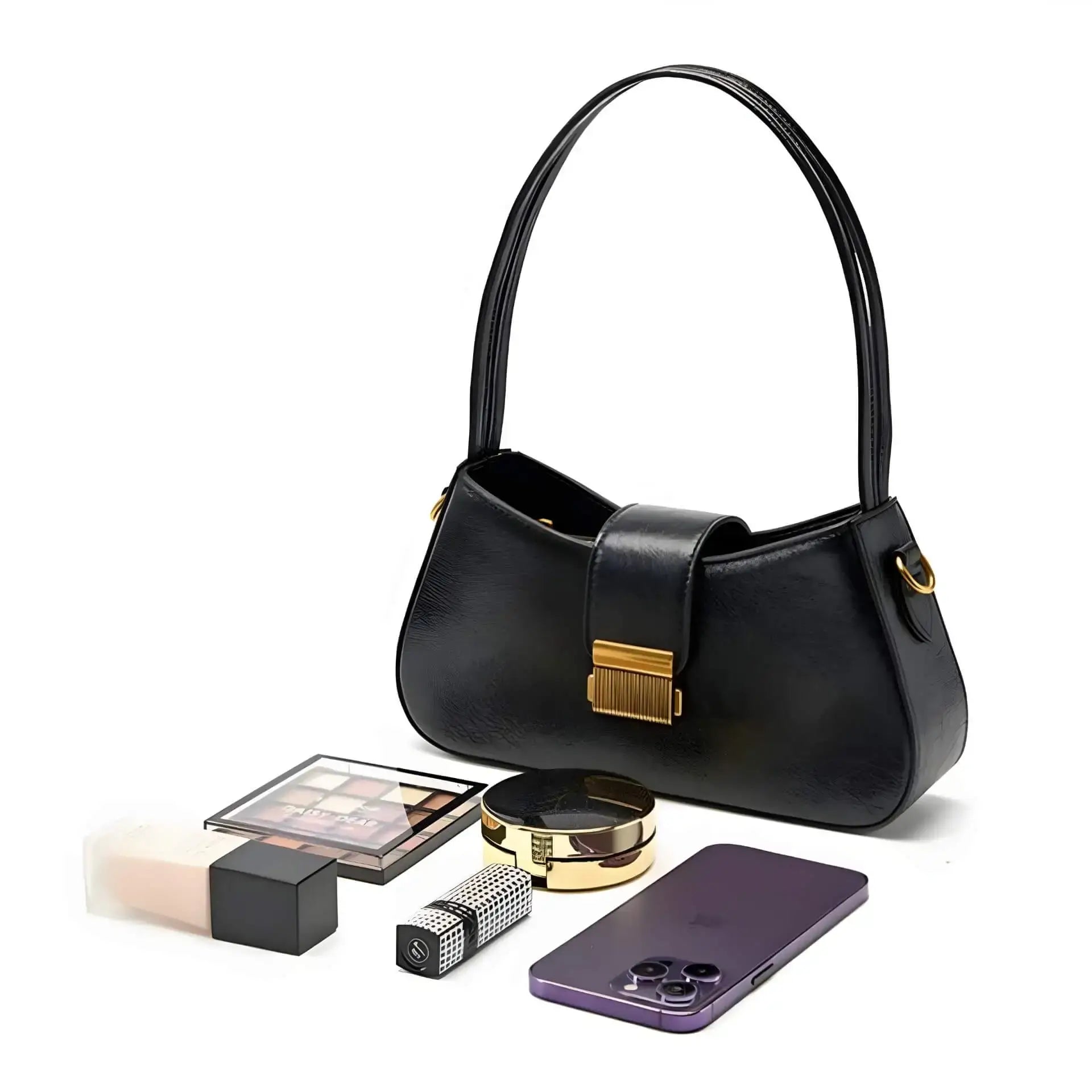 Baguette Leather Bag French Style Versatile Crossbody Shoulder Bag