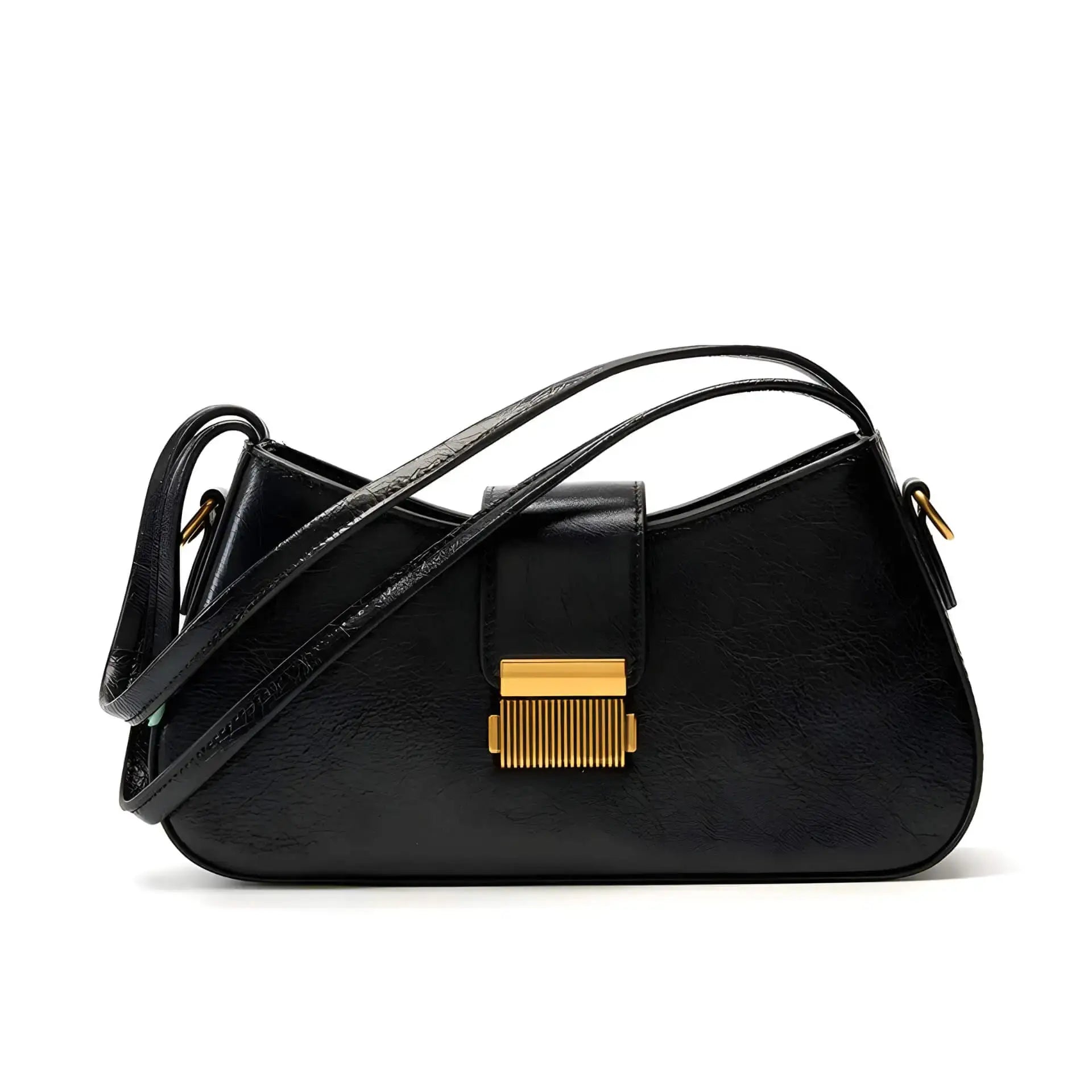 Baguette Leather Bag French Style Versatile Crossbody Shoulder Bag