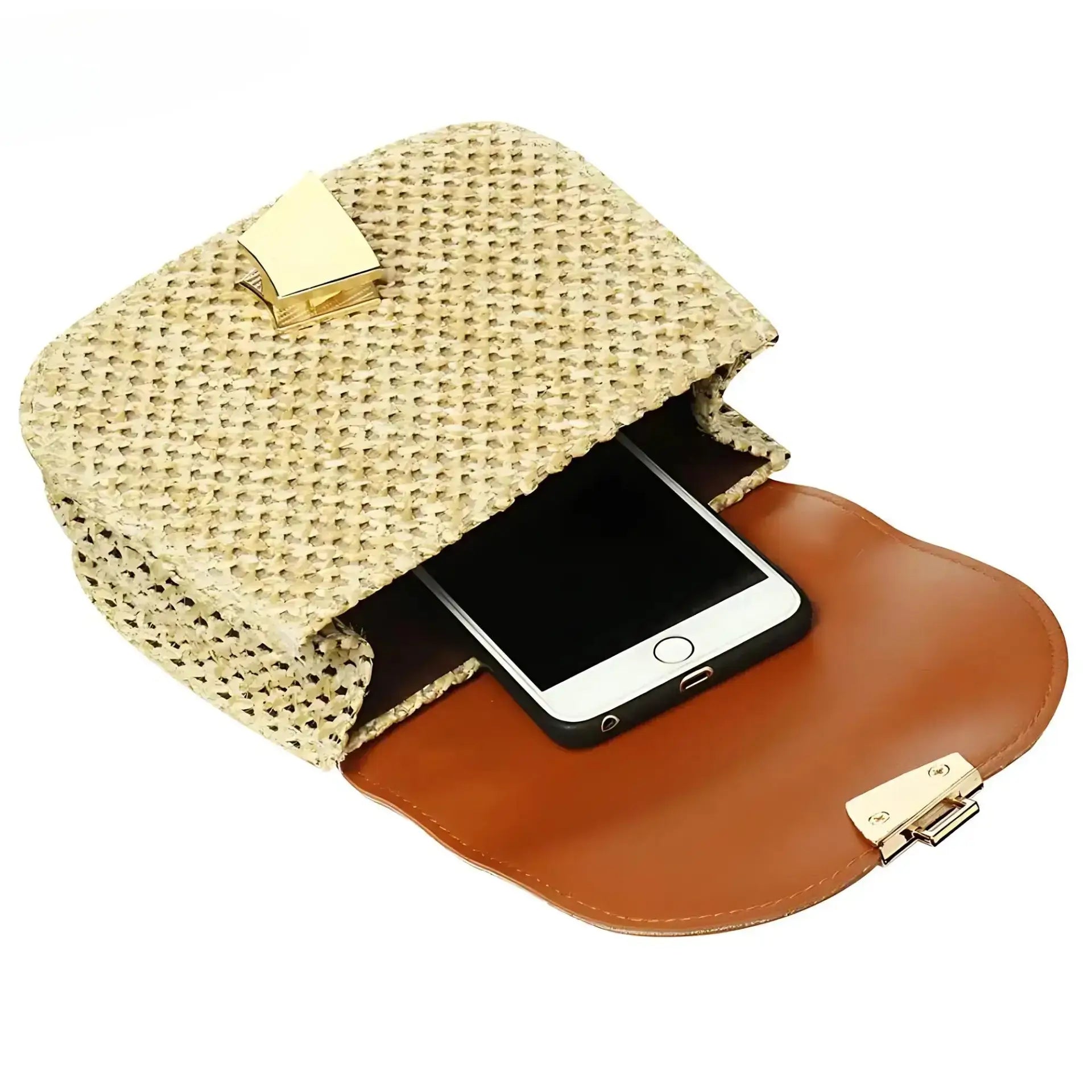 Handwoven Rattan Straw Handmade Shoulder Bag