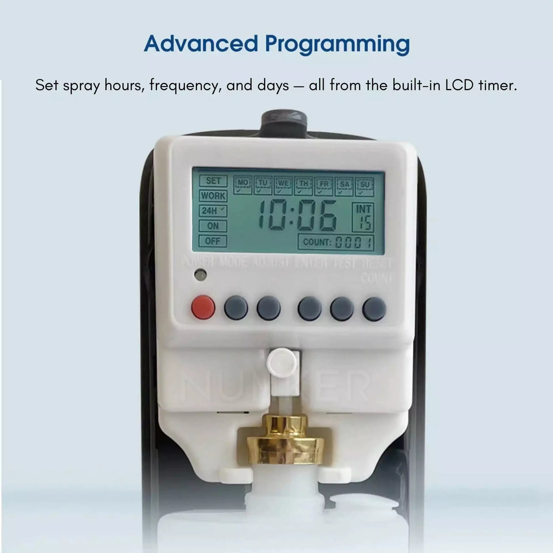Automatic Freshener Dispenser with Refillable Reservoir and Timer