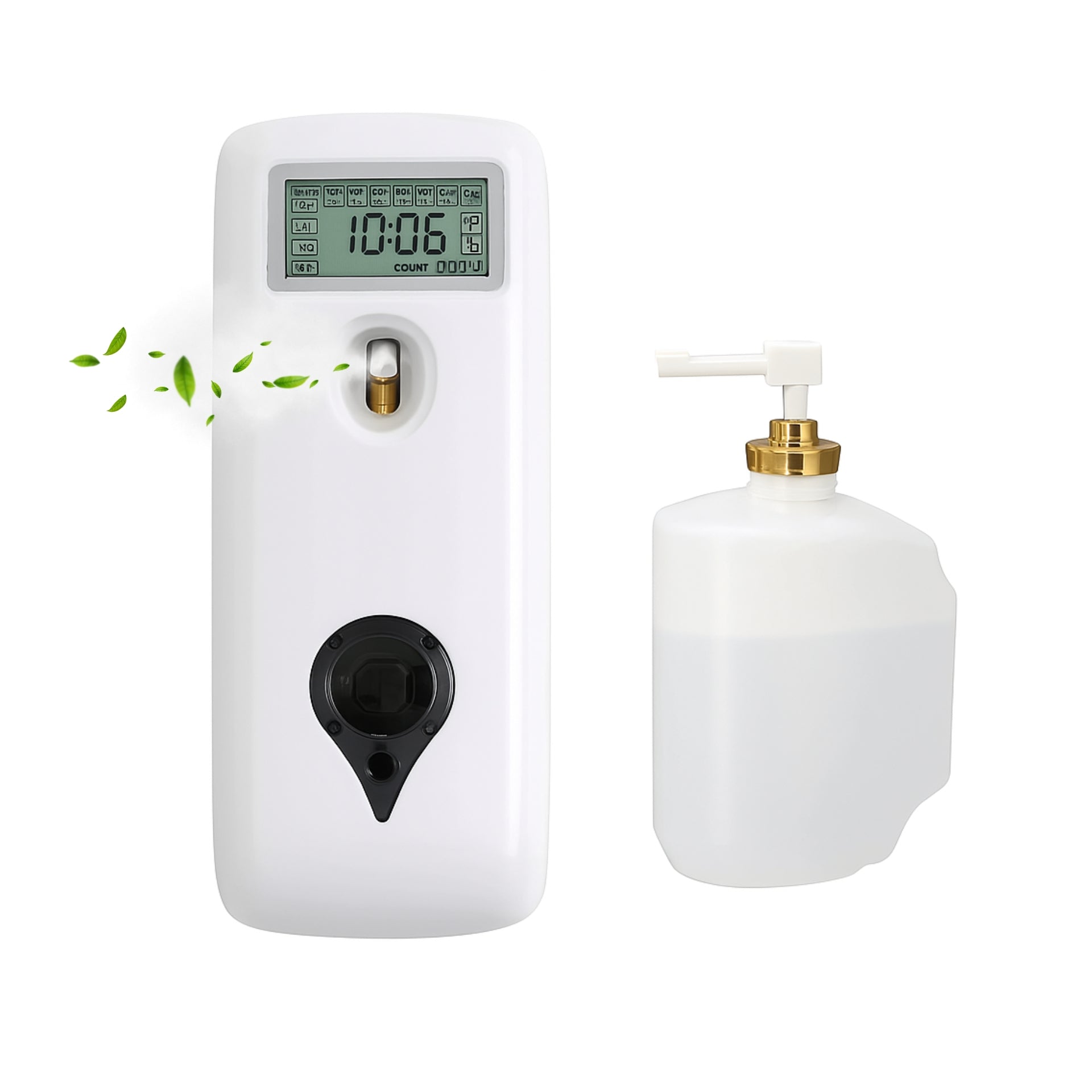 Automatic Freshener Dispenser with Refillable Reservoir and Timer