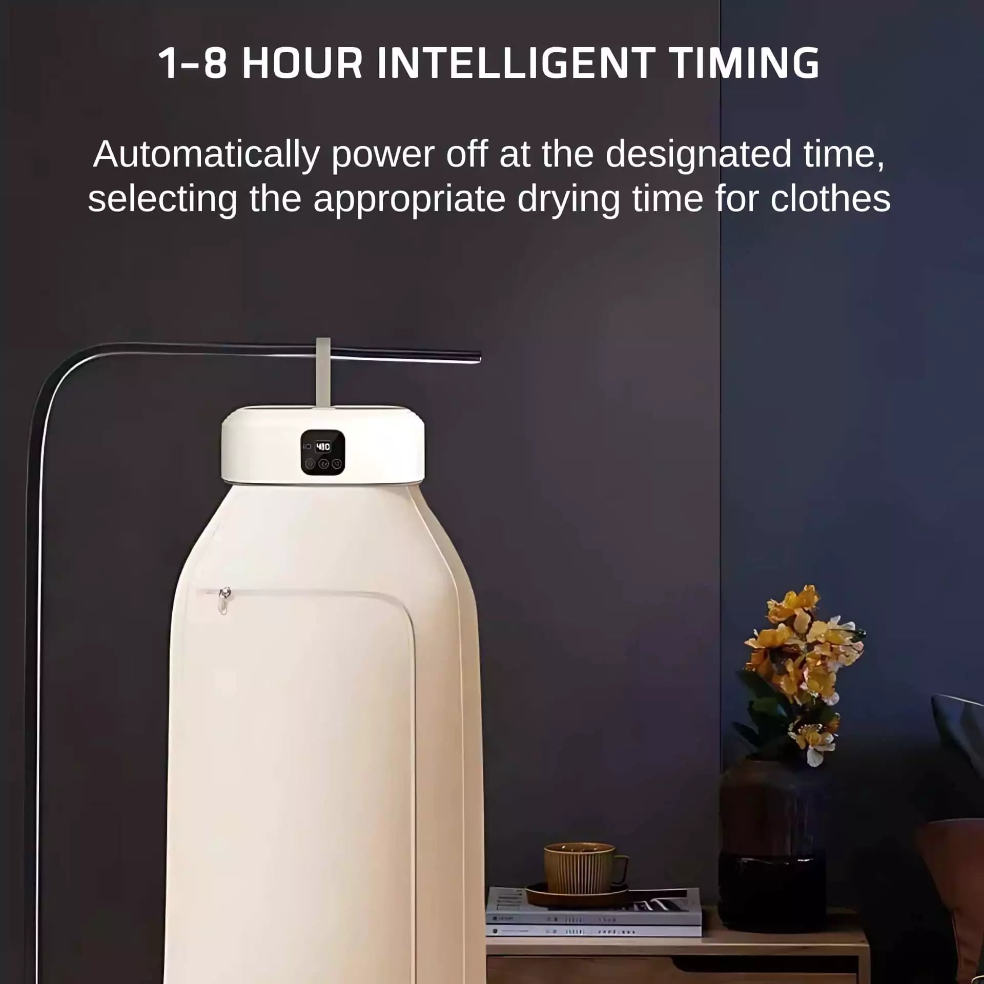Portable Clothes Dryer with Remote Control and Timer – Foldable Fast-Drying Electric Unit with Drying Bag for Apartments, Dorms, RVs, or Travel