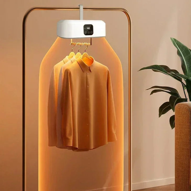 Portable Clothes Dryer with Remote Control and Timer – Foldable Fast-Drying Electric Unit with Drying Bag for Apartments, Dorms, RVs, or Travel