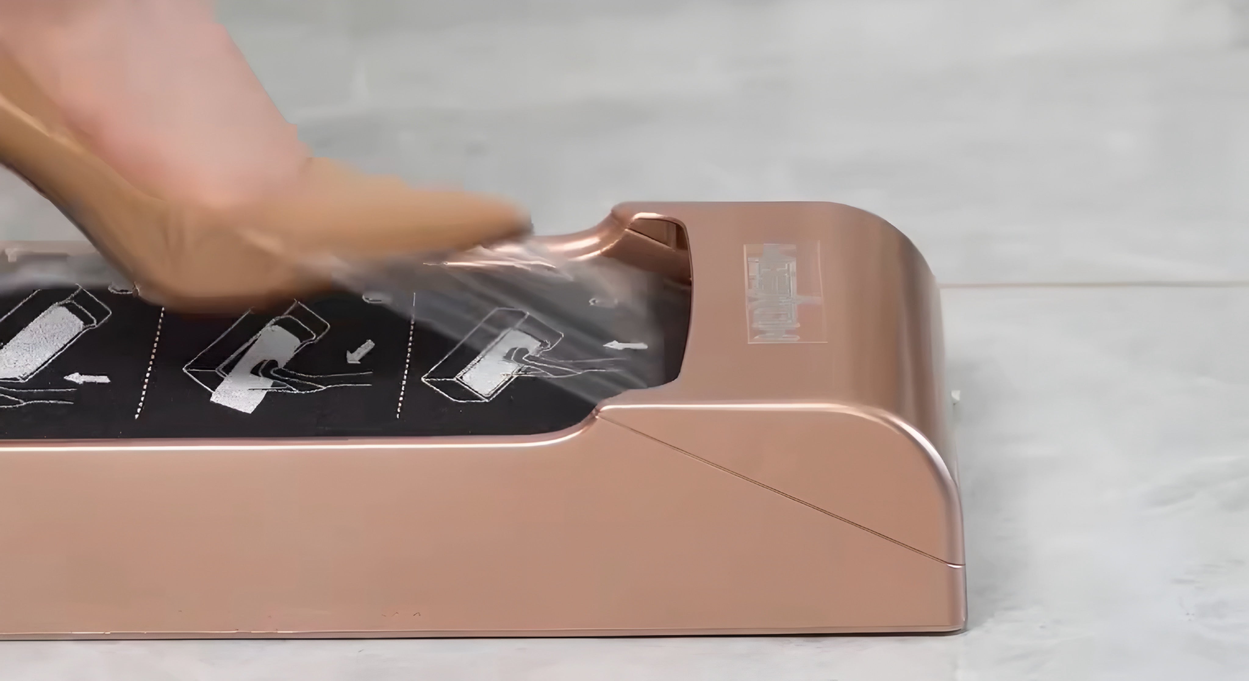 Automatic Shoe Cover Machine with Disposable Film, Hands-Free Foot Stepping for Home & Office Entry Doors